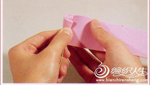 关于粉红色玫瑰的折纸方法图解