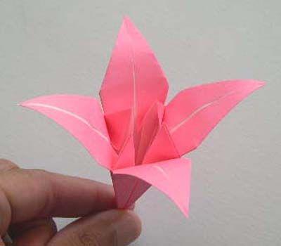 百合花的折纸方法和图解