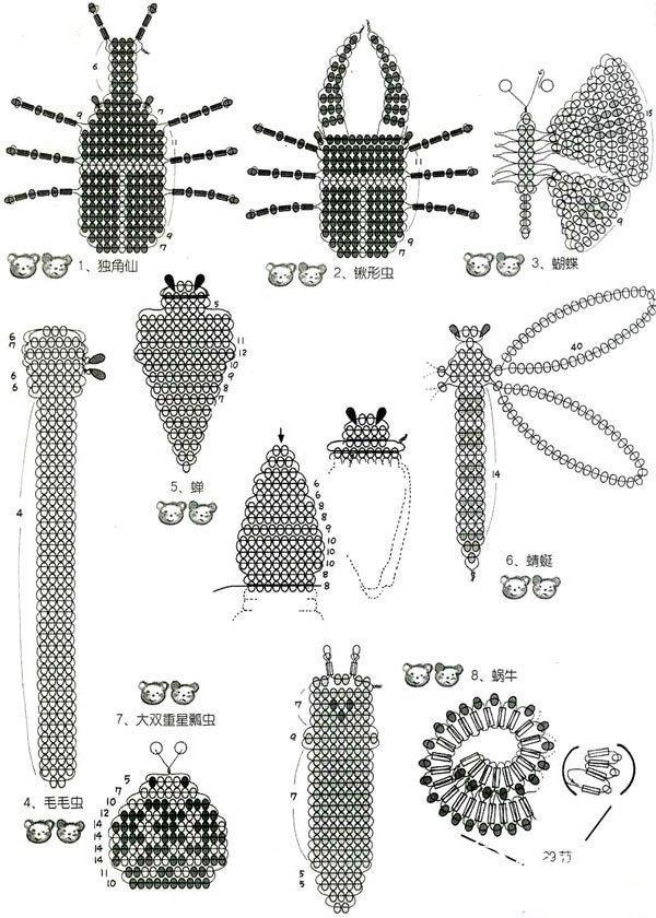 串珠昆虫的DIY制作方法图解