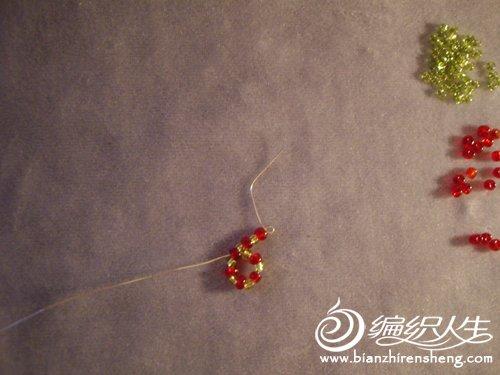 手工串珠制作  可爱的雪人耳环
