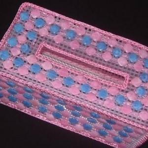 手工制作  漂亮的串珠纸巾盒