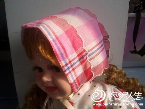 超简单手工制作手帕变身可爱婴儿帽图解