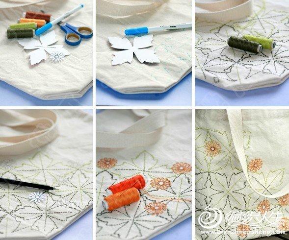DIY刺绣环保袋的详细教程图纸