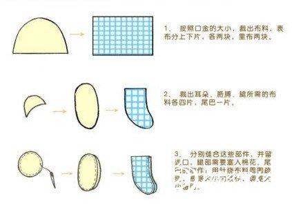 不织布樱桃小熊口金包的制作