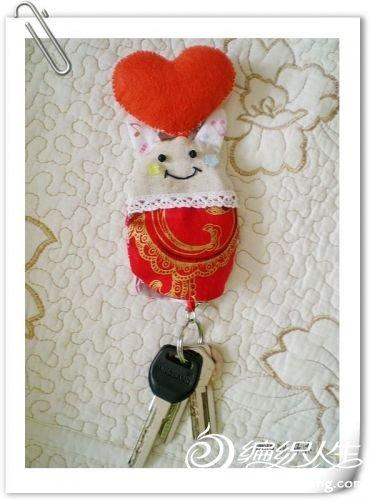 兔年DIY一个可爱的布艺兔子钥匙包