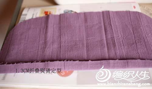 简单紫色小提袋的DIY教程