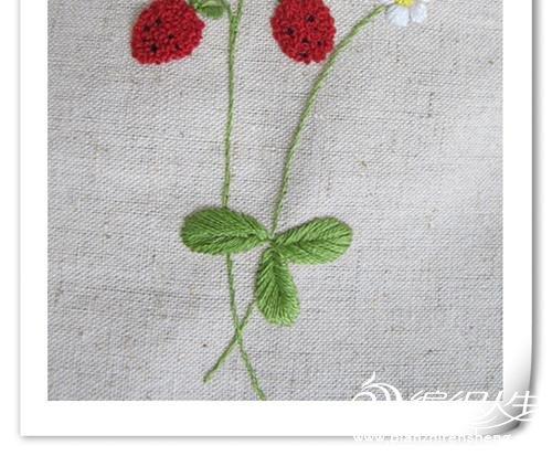 可爱的草莓绣花布艺小袋子