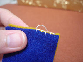 手工布艺之毛边缝针法的教程