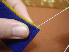 布艺手工小制作之布艺毛边缝针法教程