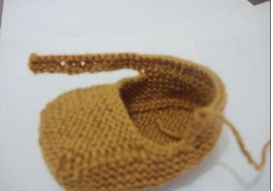 一款毛线包包鞋的编织教程