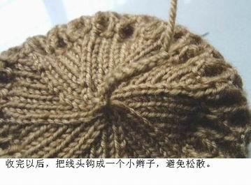 一款正反两戴的毛线帽子编织方法