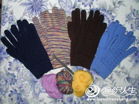 温暖的五指手套编织教程