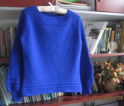 一款羊绒插肩毛衣的编织教程