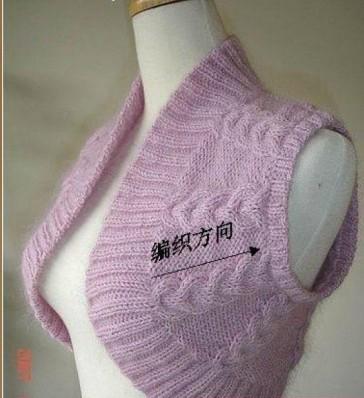 时尚粉色小外套的编织方法
