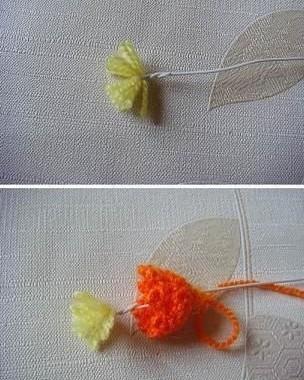 一盆毛线水仙花的的制作过程