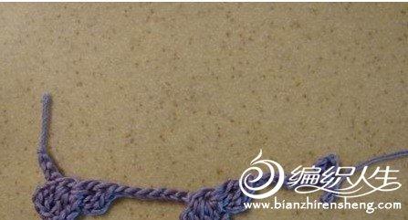 钩针教程之连续花形长围巾编织方法