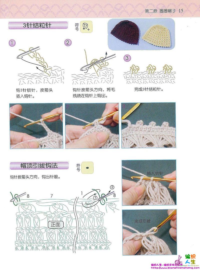 圈圈围巾和圈圈帽子的鈎编方法