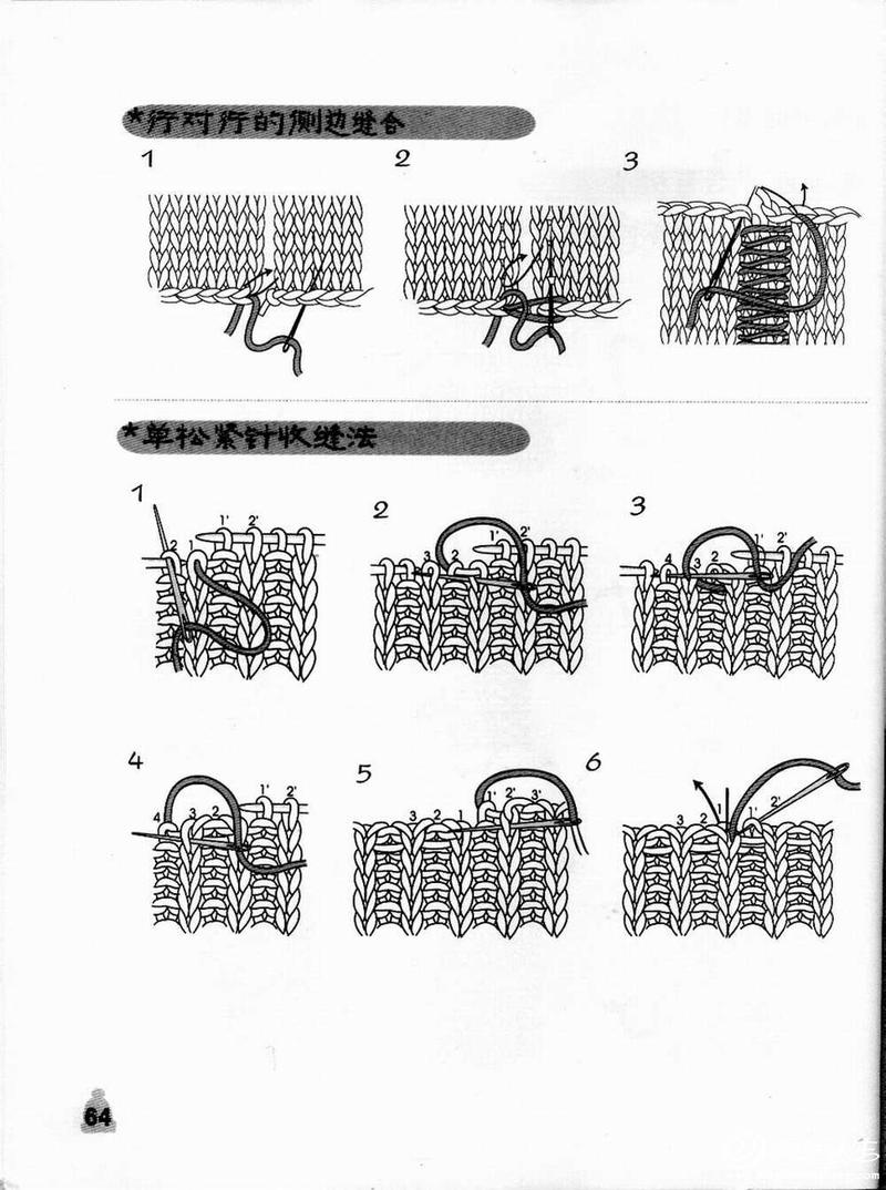 棒针毛衣编织的基本缝法和技法图解