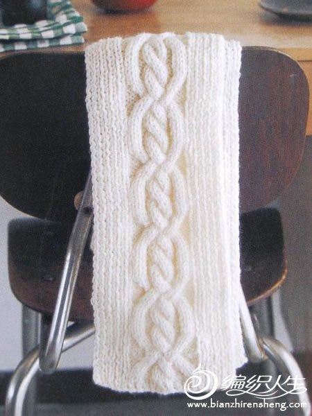 一款男式棒针围巾款式编织图解