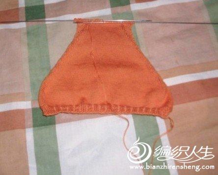 儿童毛衣编织图案之橘红色樱桃小丸子背心