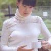 手工棒針編織荷葉邊鏤空毛衣教程