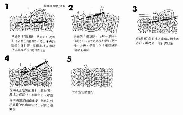 各种手工编织毛衣收针方法(图解)