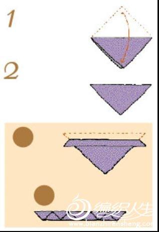 围巾的基本折法之三角形折叠法