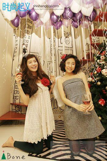 甜美可爱 韩式圣诞约会装扮