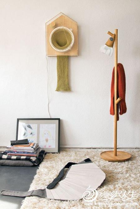 个性创意DIY 织围巾的钟表