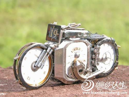 废物利用手工制作 旧手表大翻身变创意摩托车