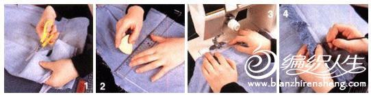 用牛仔裤DIY靠垫的详细过程