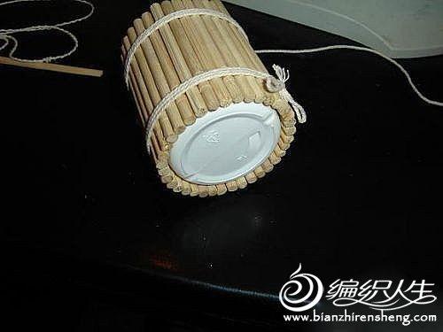 創意個性diy 用筷子手工制作可以盛水的小木桶