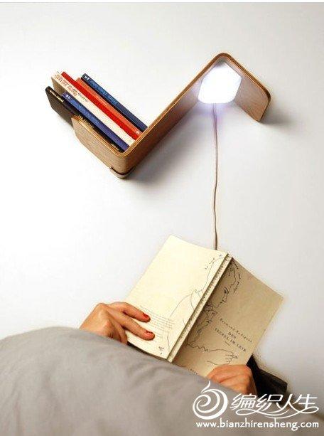 超有创意的床头书架   满足爱在睡前看书者的设计