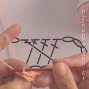 编织人生视频学堂第111集 1针与3针长针的变形交叉针（右上）