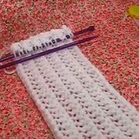 鱼骨针针法 织围巾视频 第30集 棒针花样围巾花样