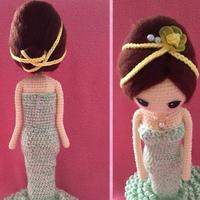 海绵与羊毛毡DIY娃娃发型(6)毛线玩偶头发制作教程