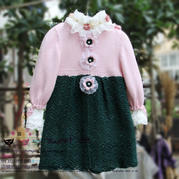 裙式外套（1）女童钩织结合七分袖裙式毛衣编织视频教程