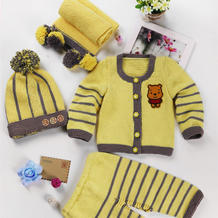 宝宝帽子围巾的织法（6-6）宝宝棒针服饰四件套套装视频教程
