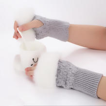 韩版半指手套 如何织手套 手套织法的视频教程