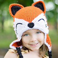 笑笑狸帽子（2-1）儿童钩针护耳帽钩法视频教程  狐狸耳朵和脸部等的钩法