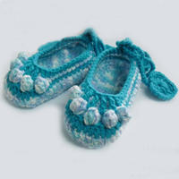 婴儿毛线鞋编织视频之五福宝宝鞋的钩法