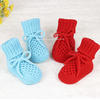 蜂窝花宝宝鞋鞋带织法（3-2）棒针婴儿小鞋子编织视频
