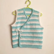0-3岁宝贝服饰编织之钩针婴儿系带小背心毛衣编织教程