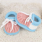 大头元宝鞋（2-2）棒针婴儿毛线鞋编织视频