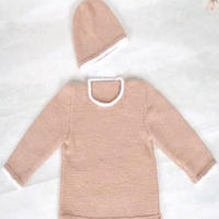儿童新款春秋毛衣款式之帽子长袖毛衣套装织法视频（4-3）