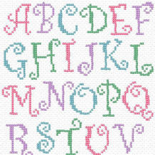 毛衣编织图案之25款编织英文字母图案图解