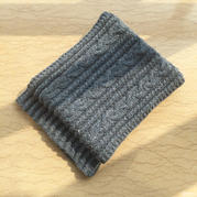 最简单的织围巾教程之云点暗夜蓝粗针织麻花围巾织法