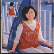 女士鉤針雙V領(lǐng)無袖背心