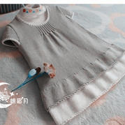 儿童毛衣编织款式之简约欧美大牌范儿棒针婴幼儿超可爱背心裙织法教程