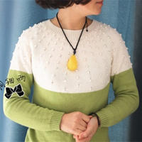 女士毛衣款式之棒針萌芽從下往上織女士圓肩套頭毛衣實例教程
